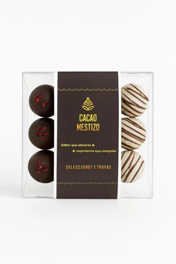 Cajita de 9 trufas Cacao Mestizo